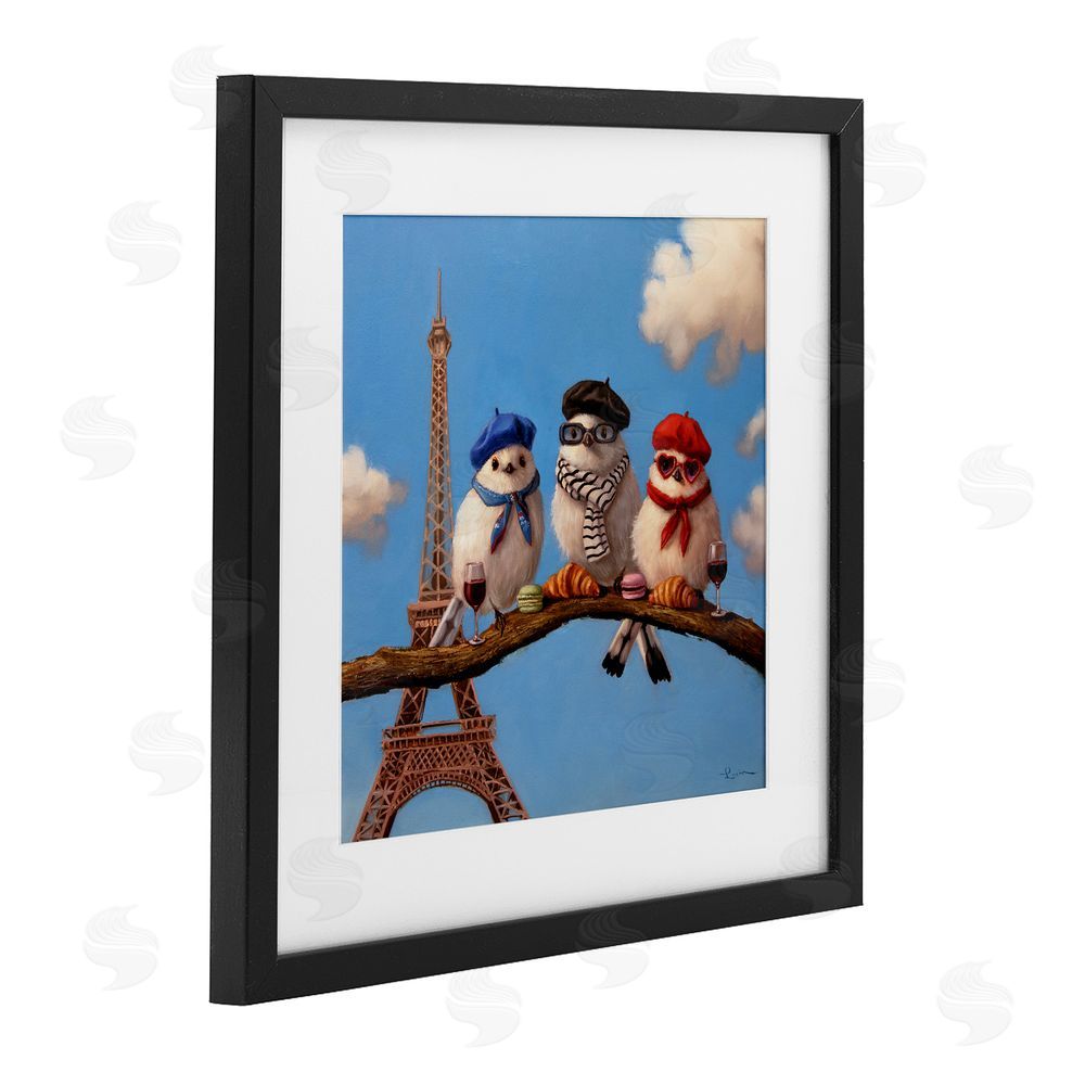 Lucia Heffernan Parisian Chic Birds in Paris Black Framed Print Under Glass Wall Art