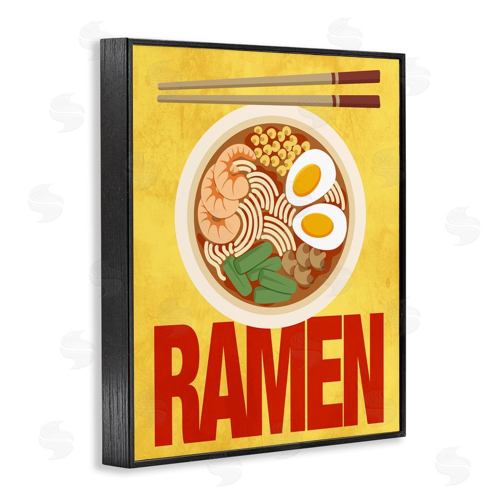 Marcus Prime Bright Ramen & Chopsticks Black Framed Giclee Wall Art Print
