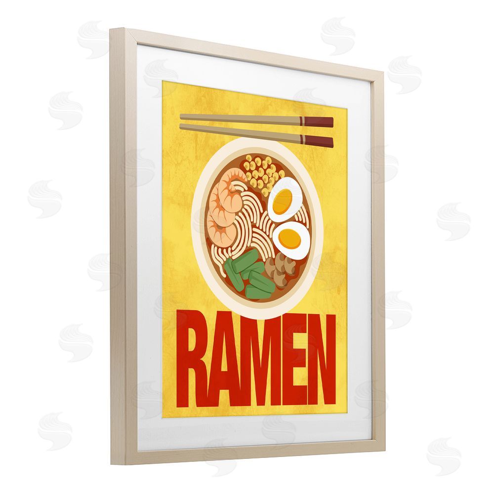 Marcus Prime Bright Ramen & Chopsticks Birch Framed Print Under Glass Wall Art