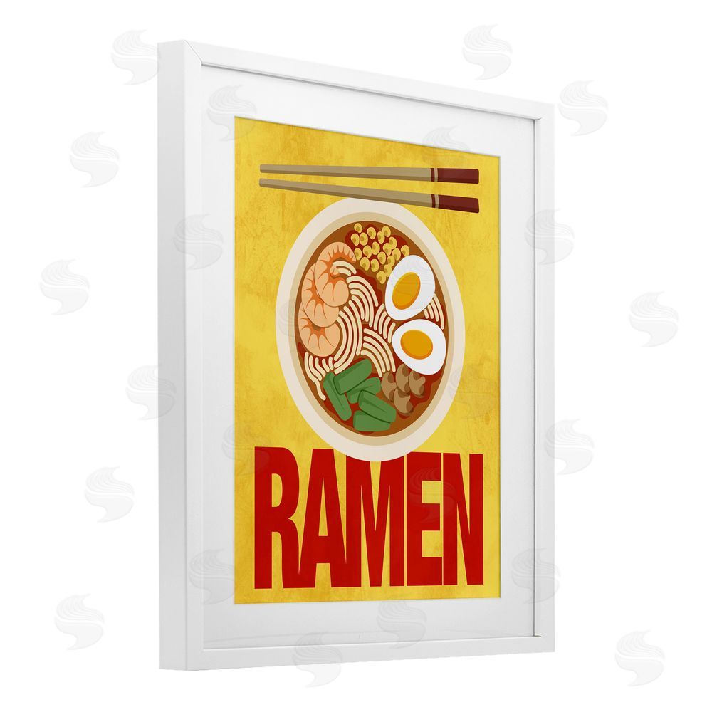Marcus Prime Bright Ramen & Chopsticks White Framed Print Under Glass Wall Art