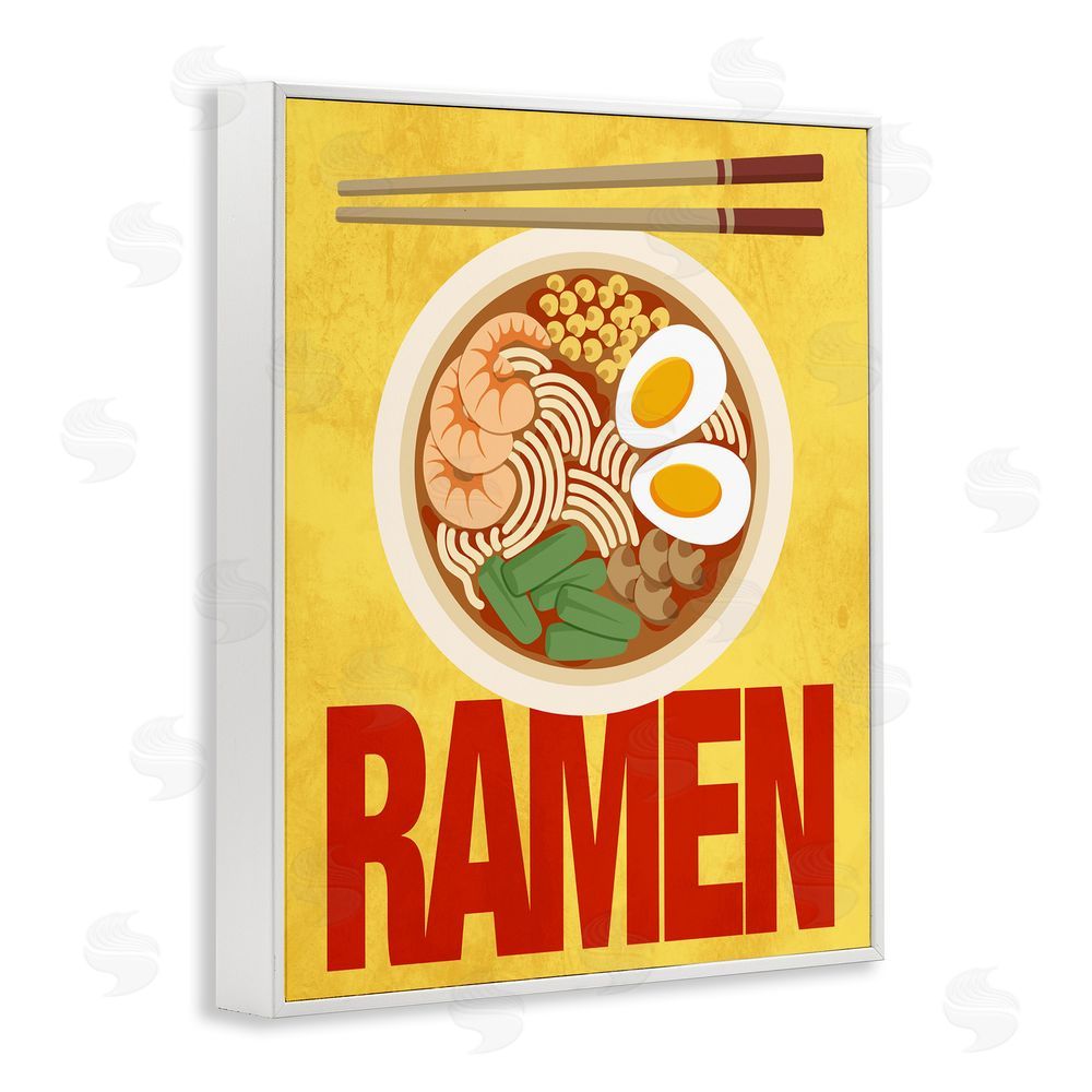 Marcus Prime Bright Ramen & Chopsticks White Framed Giclee Wall Art Print