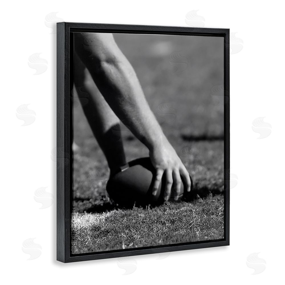 Marcus Prime Football Hike in Action Black Floating Frame Canvas Wall Art Print