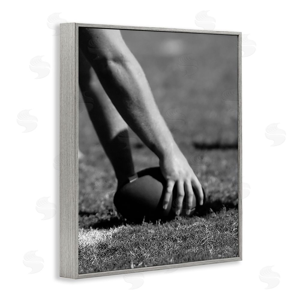 Marcus Prime Football Hike in Action Gray Framed Giclee Wall Art Print