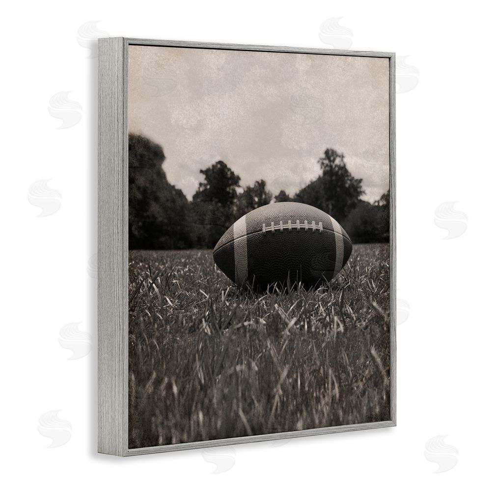 Marcus Prime Vintage Sports Football Gray Framed Giclee Wall Art Print