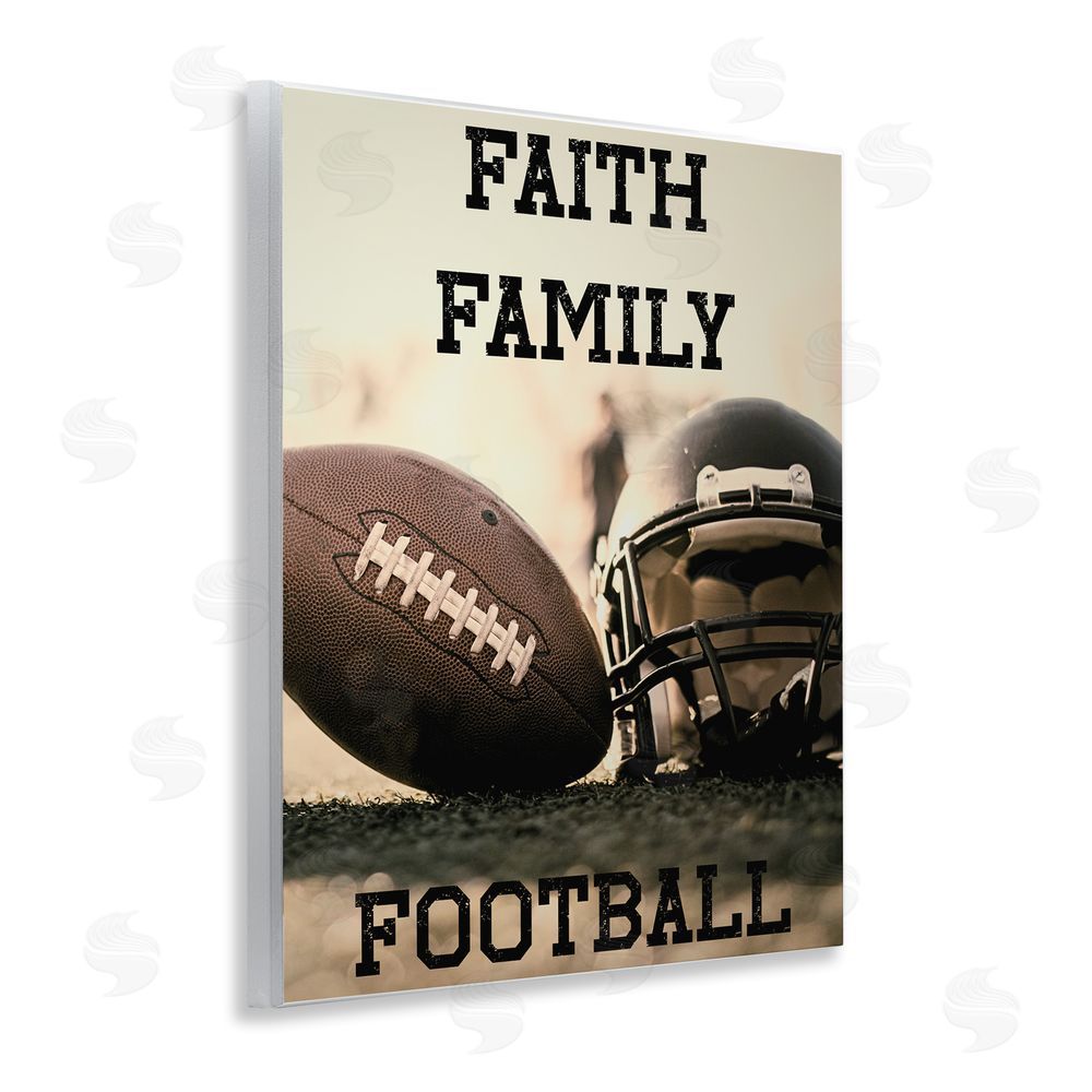 Jesse Keith Faith Family Football Wooden Wall Plaque Art Print