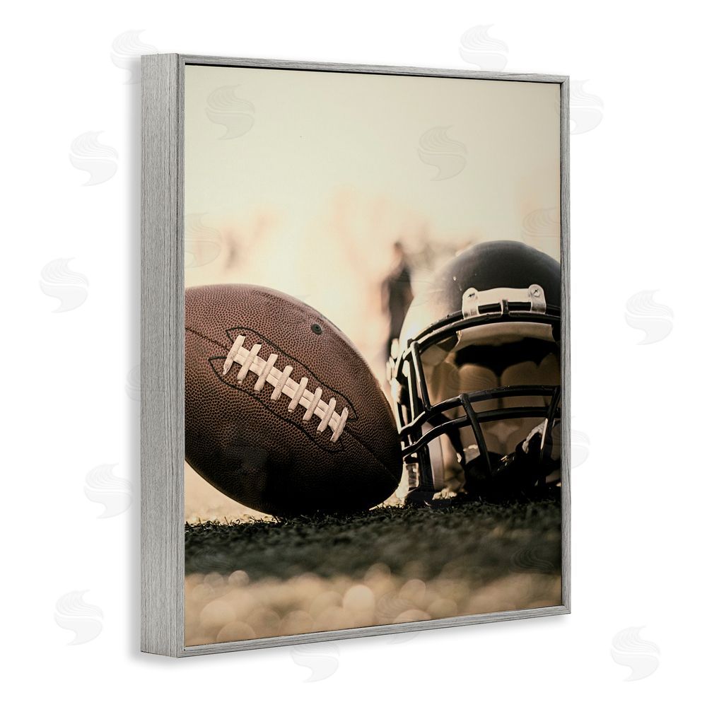 Jesse Keith Football Stand Alone Gray Framed Giclee Wall Art Print
