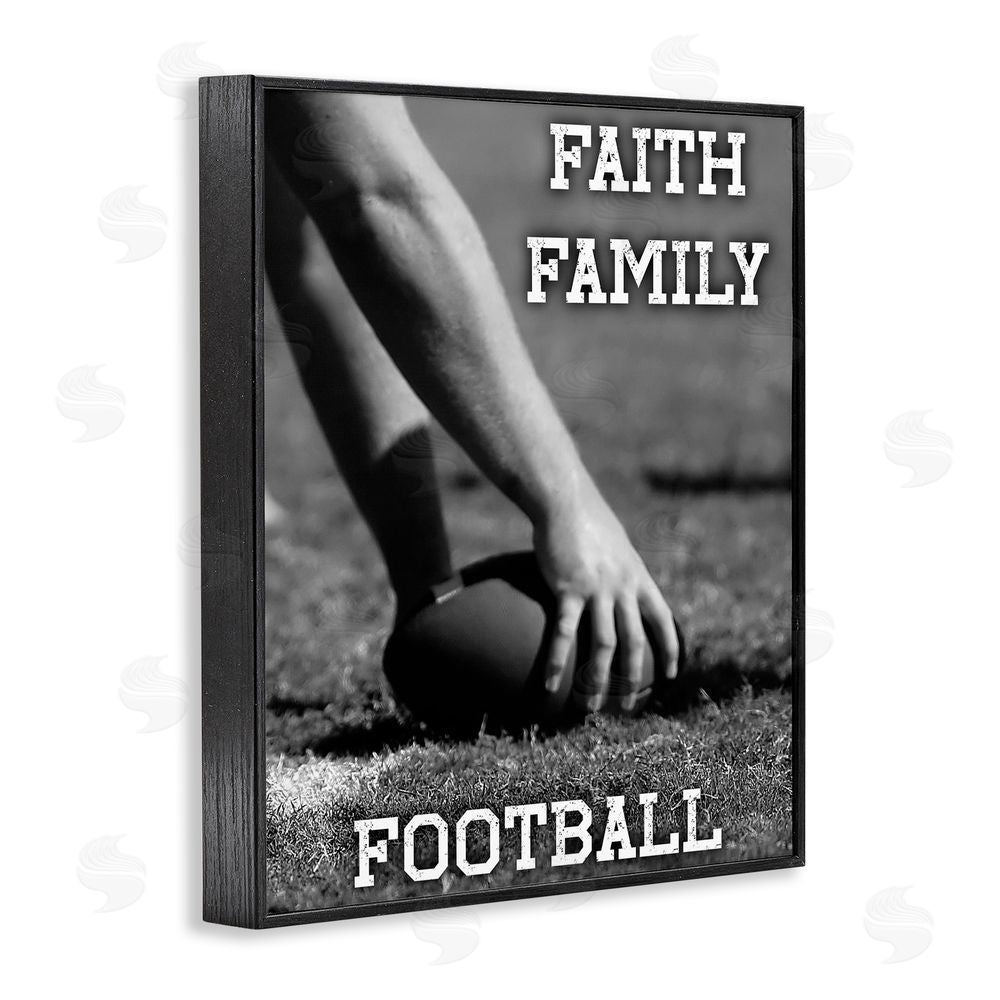 Marcus Prime Faith Family Football Hike Black Framed Giclee Wall Art Print