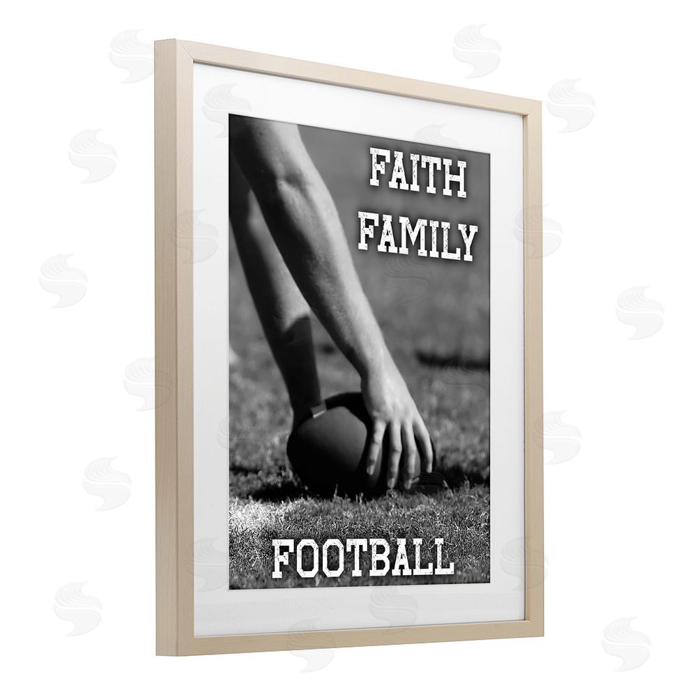 Marcus Prime Faith Family Football Hike Brown Framed Print Under Glass Wall Art