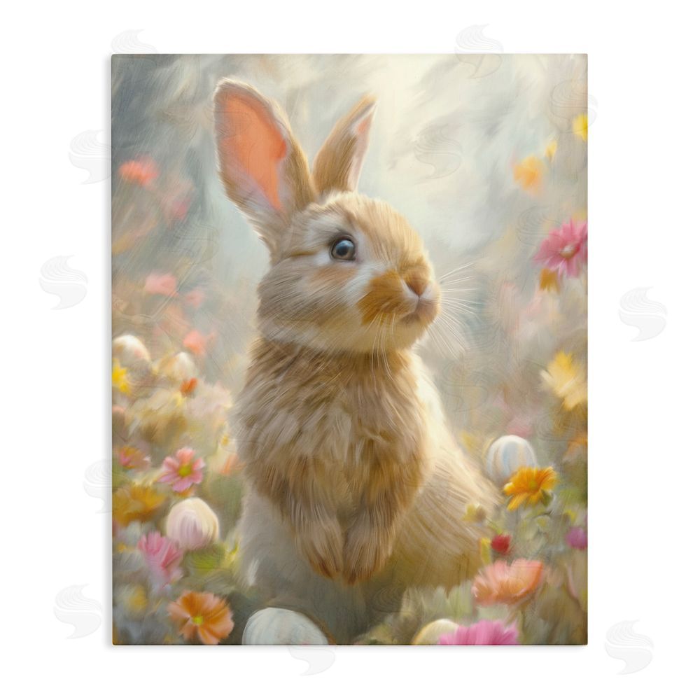 Kim Allen Bunny Dreams Meadow Stretched Canvas Wall Art Print