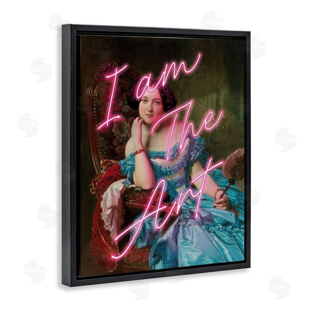 Mary Urban I Am The Art Portrait Black Floating Frame Canvas Wall Art Print