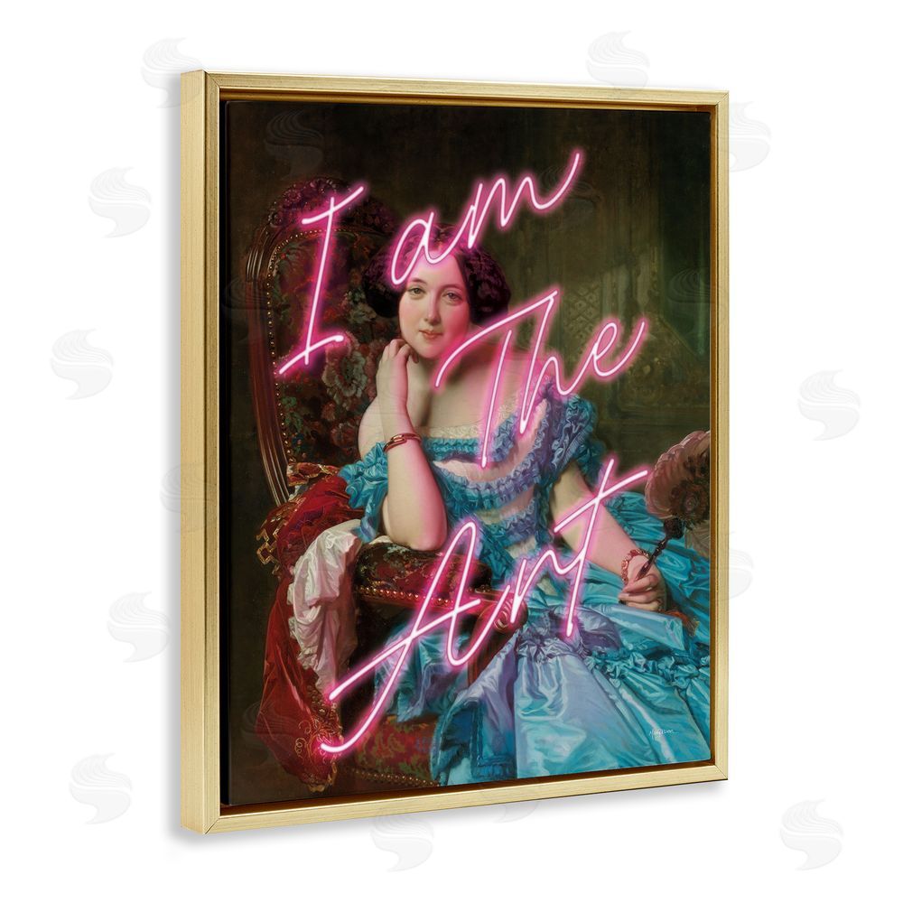 Mary Urban I Am The Art Portrait Gold Floating Frame Canvas Wall Art Print