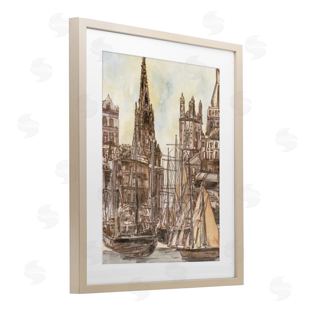 Melissa Wang Salted Remnants Harbor Birch Framed Print Under Glass Wall Art