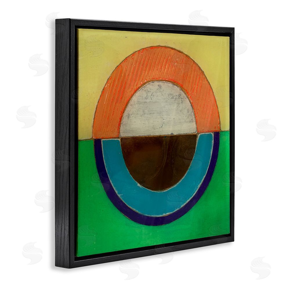 Matthew Finger Balanced Circle Symmetry Black Floating Frame Canvas Wall Art Print
