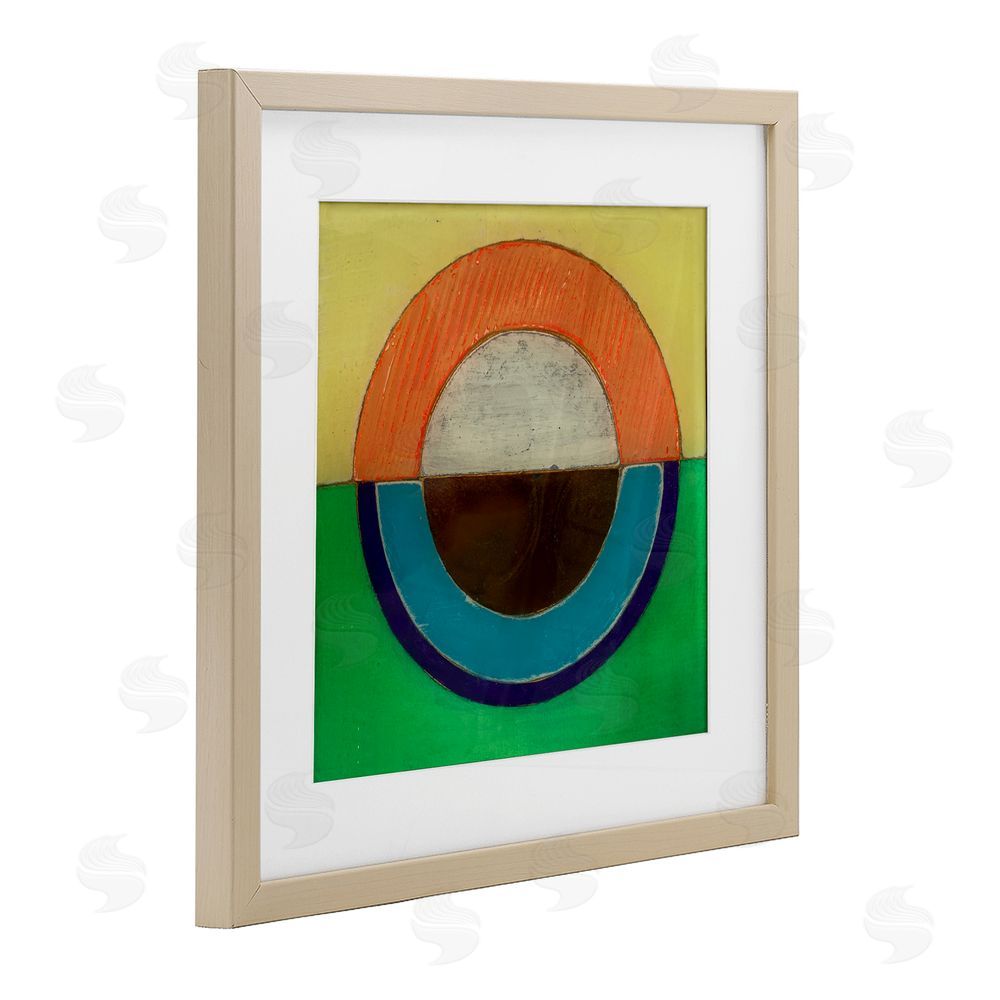 Matthew Finger Balanced Circle Symmetry Birch Framed Print Under Glass Wall Art