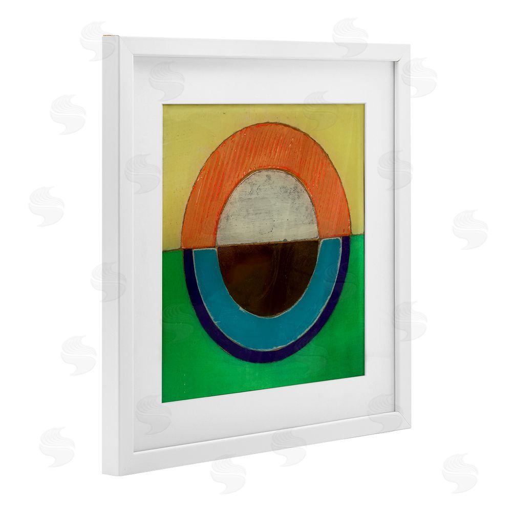 Matthew Finger Balanced Circle Symmetry White Framed Print Under Glass Wall Art