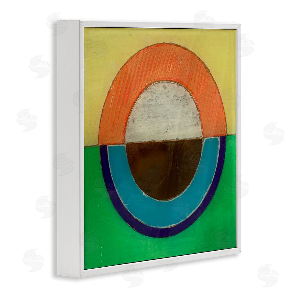 Matthew Finger Balanced Circle Symmetry White Framed Giclee Wall Art Print