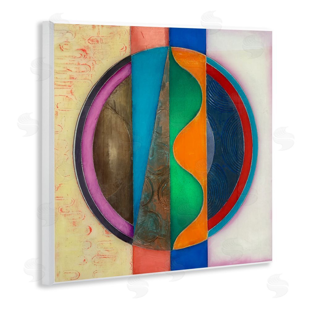 Matthew Finger Circle with Intersecting Waves Wall Plaque Art Print
