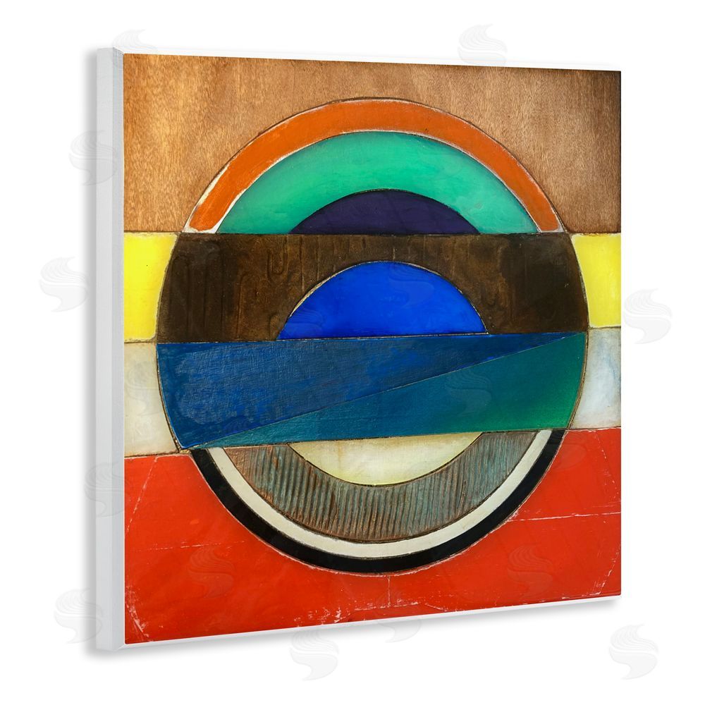 Matthew Finger Bisected Circle Structure Wall Plaque Art Print