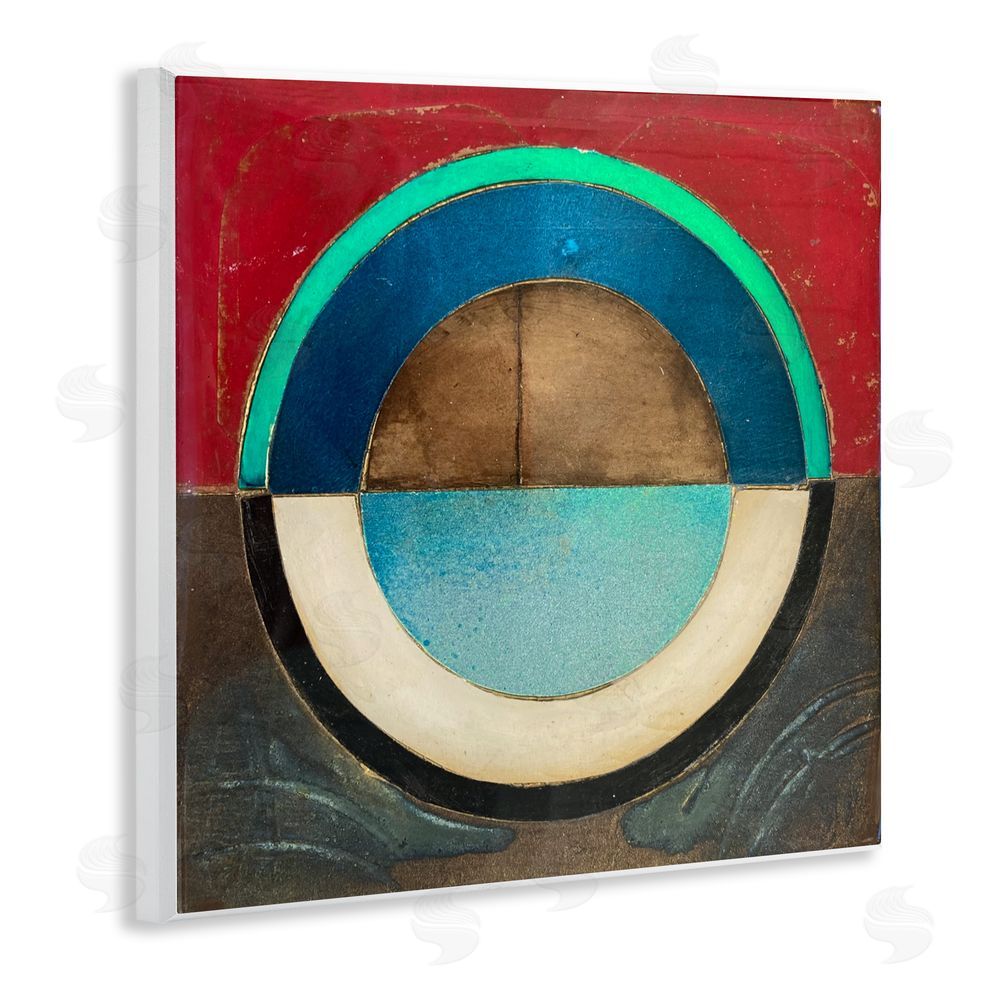 Matthew Finger Round Distressed Circle Wall Plaque Art Print