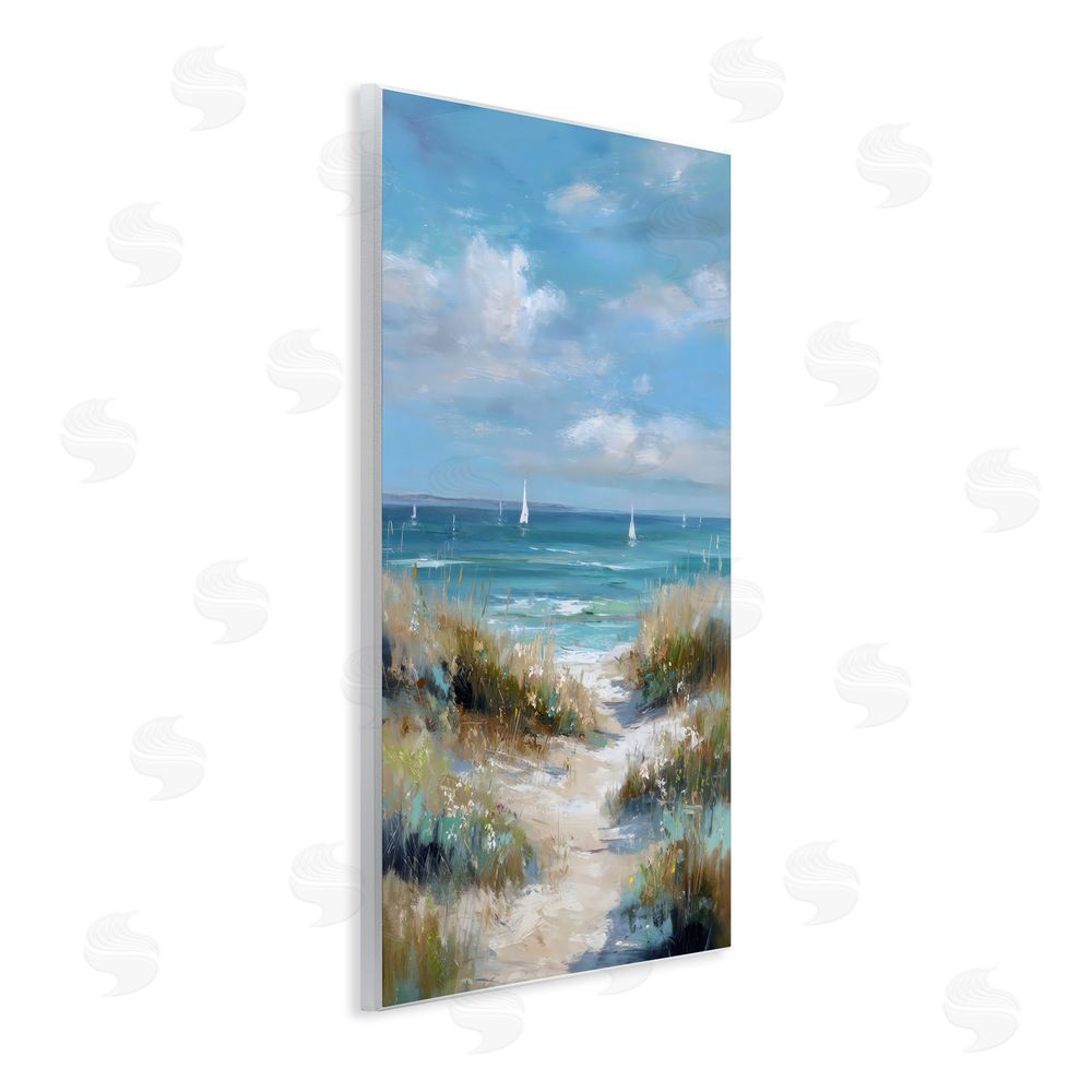 Petal Prints Design Sailboat Path Impression Wall Plaque Printed Art