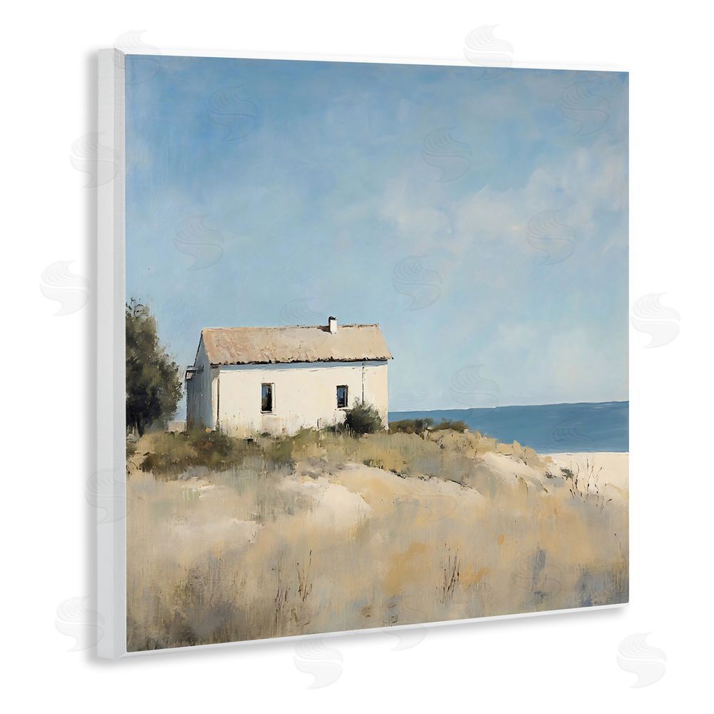 Creative Studio Simple Beach House on Dunes Wall Plaque Printed Art