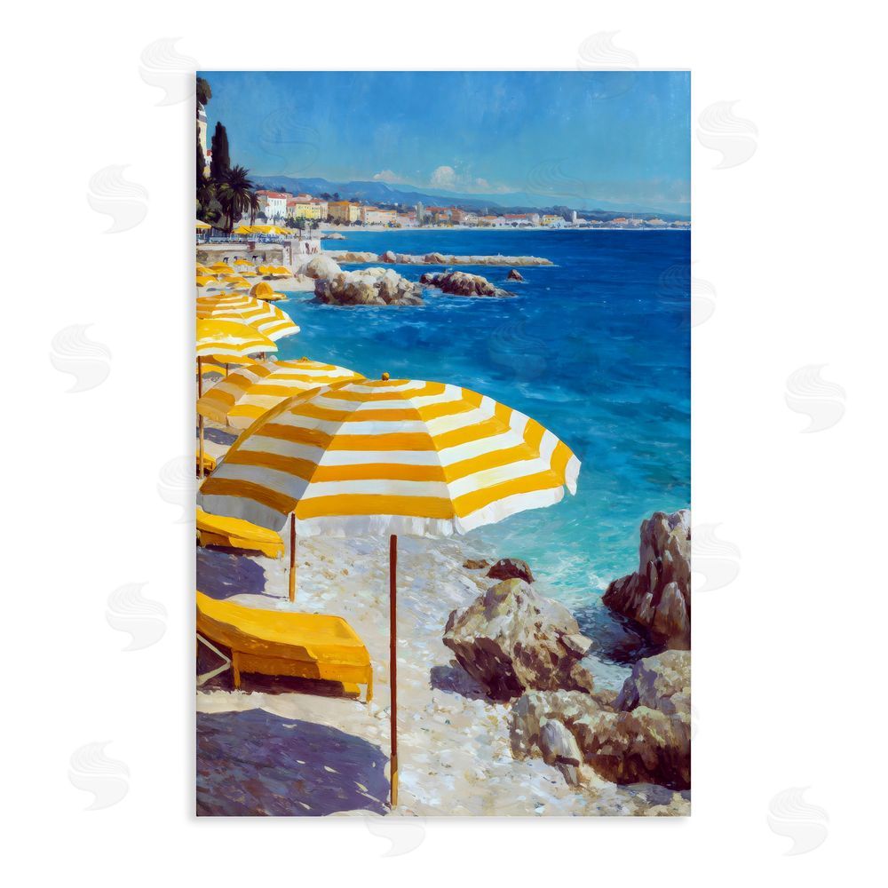 Petal Prints Design Sunshine on the Shore Stretched Canvas Wall Art Print