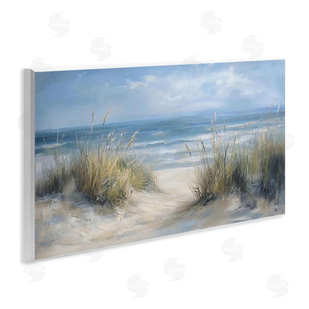 LSR Design Studio Coastal Peace Dunes Wall Plaque with Fixed Lithograph Print