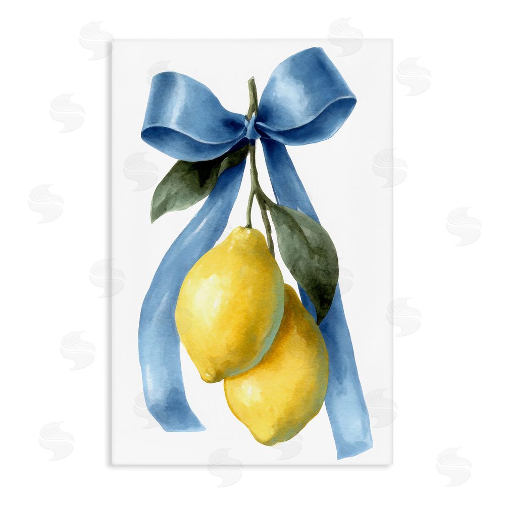 Petal Prints Design Sweet & Sour Lemons Stretched Canvas Wall Art Print