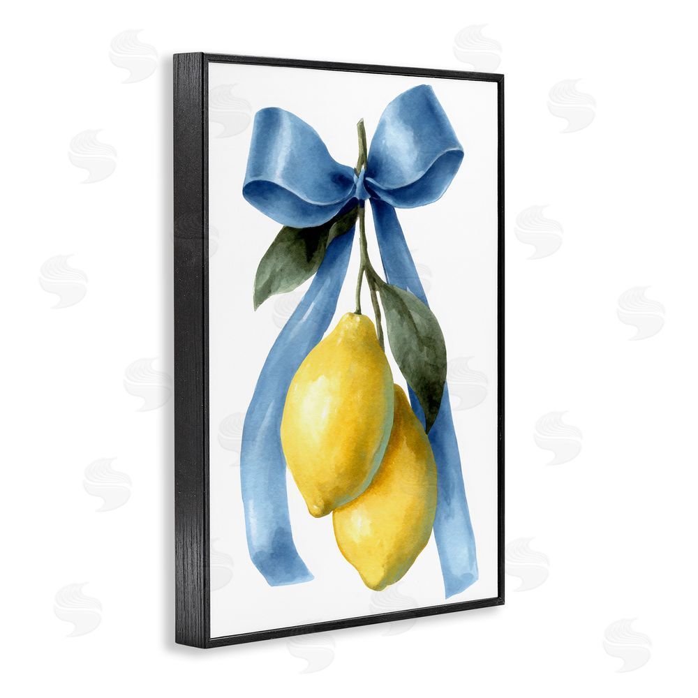 Petal Prints Design Sweet & Sour Lemons Black Framed Giclee Wall Art Print