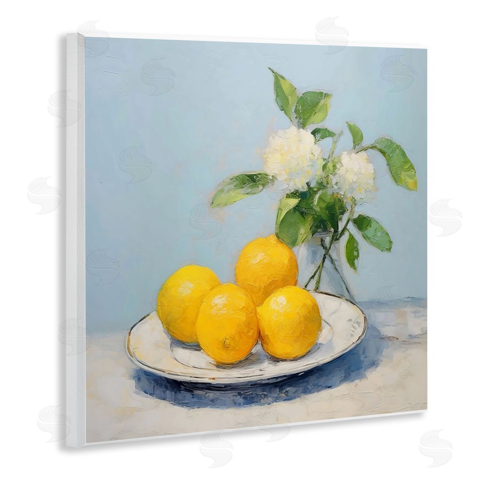 Creative Studio Vase of Flowers and Lemons Wall Plaque Printed Art