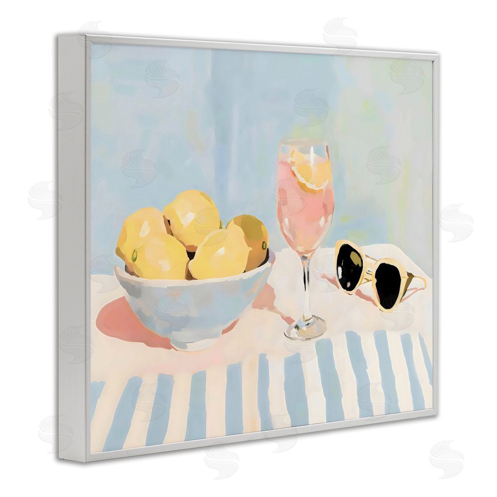 Sisi and Seb Aperol & Summer Lemons White Framed Giclee Wall Art Print