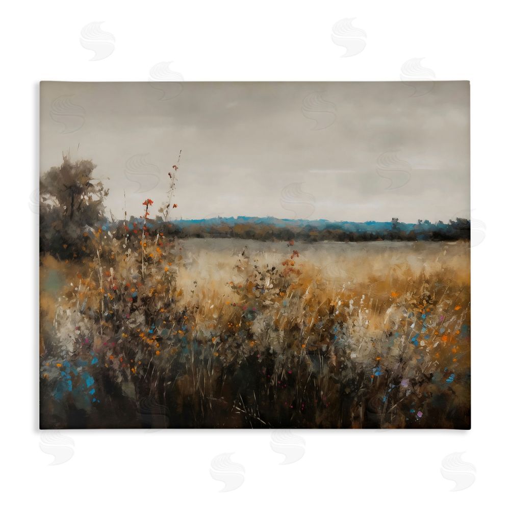 Creative Studio Abstract Grunge Meadow Stretched Canvas Wall Art Print