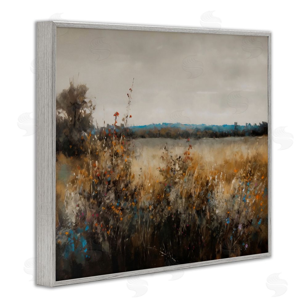 Creative Studio Abstract Grunge Meadow Gray Framed Giclee Wall Art Print