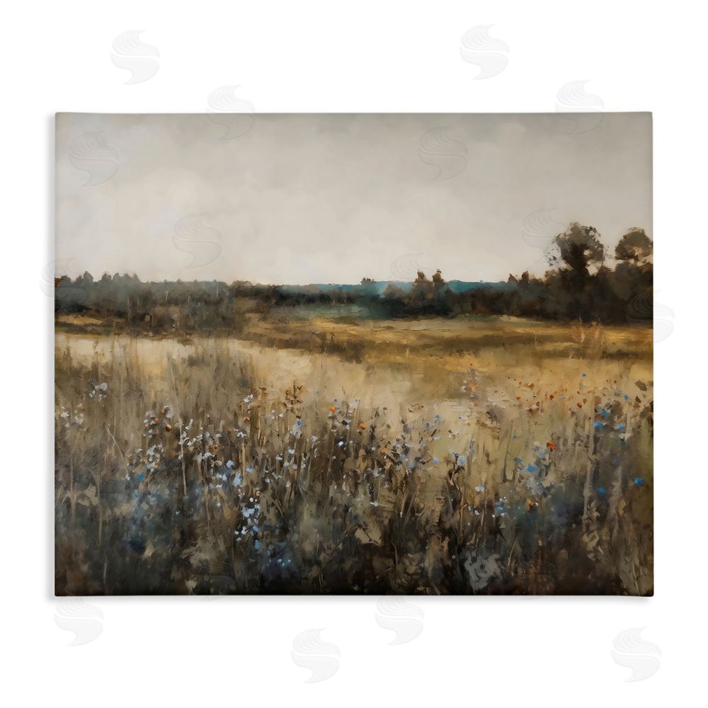 Creative Studio Wildflowers & Wheat Meadow Stretched Canvas Wall Art Print