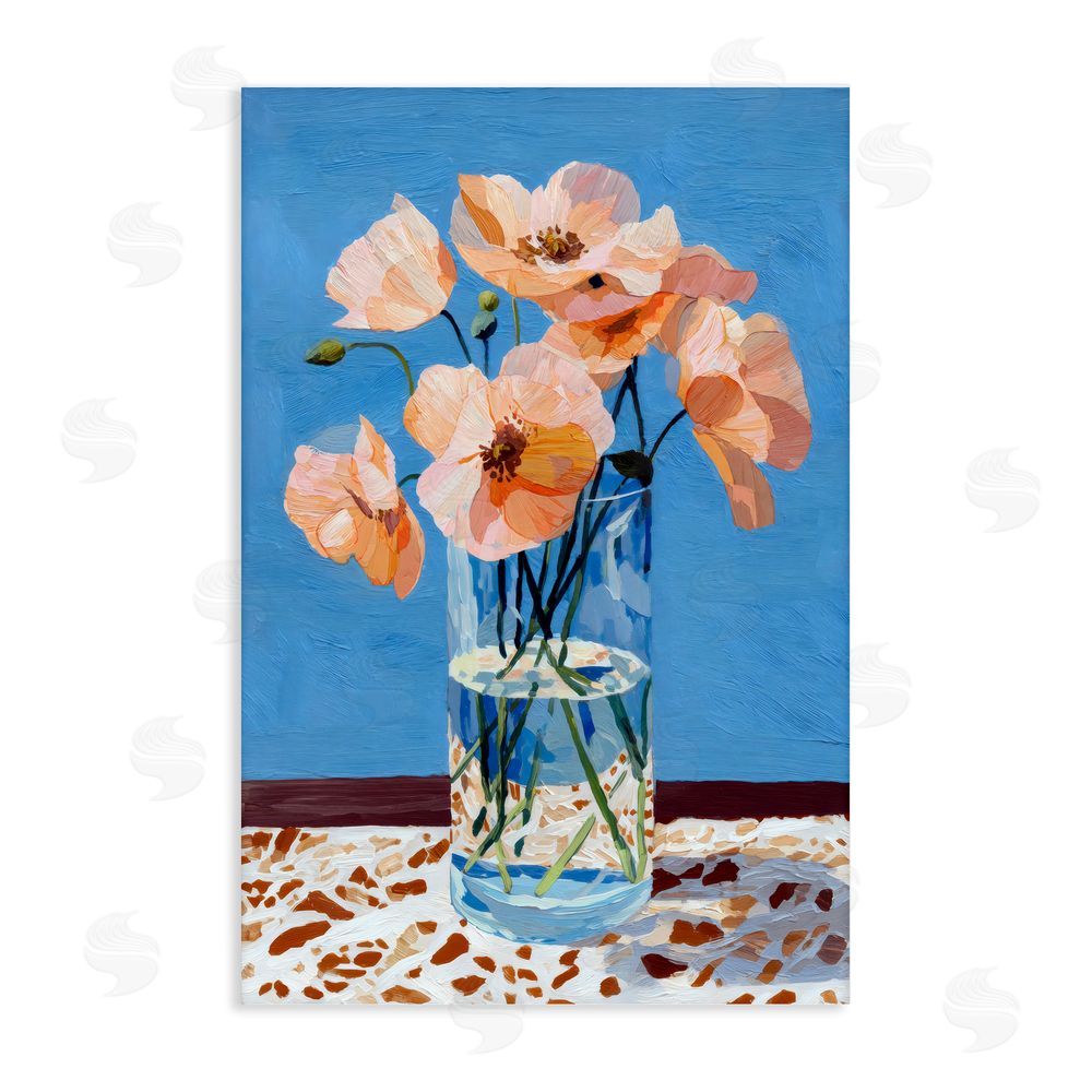 Petal Prints Design Bright And Pink Poppies Stretched Canvas Wall Art Print