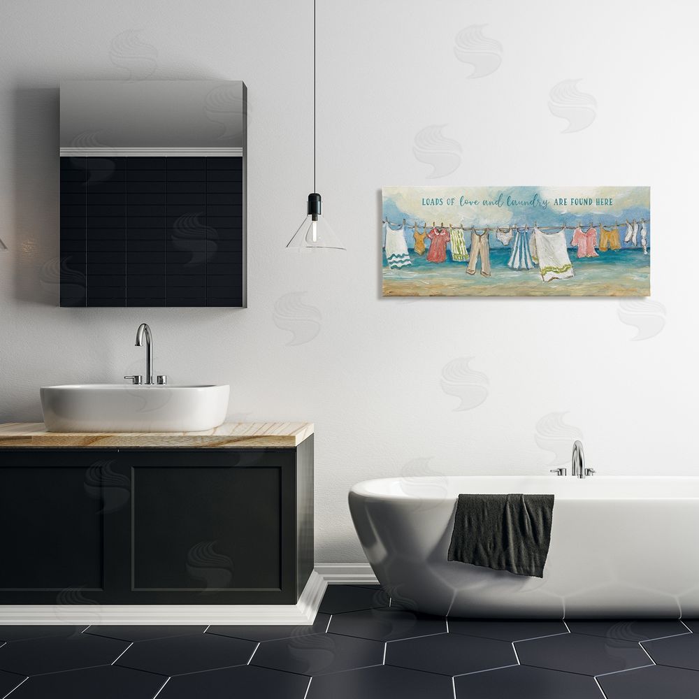 Charlene Olson Laundry By The Sea Stretched Canvas Wall Art in Room