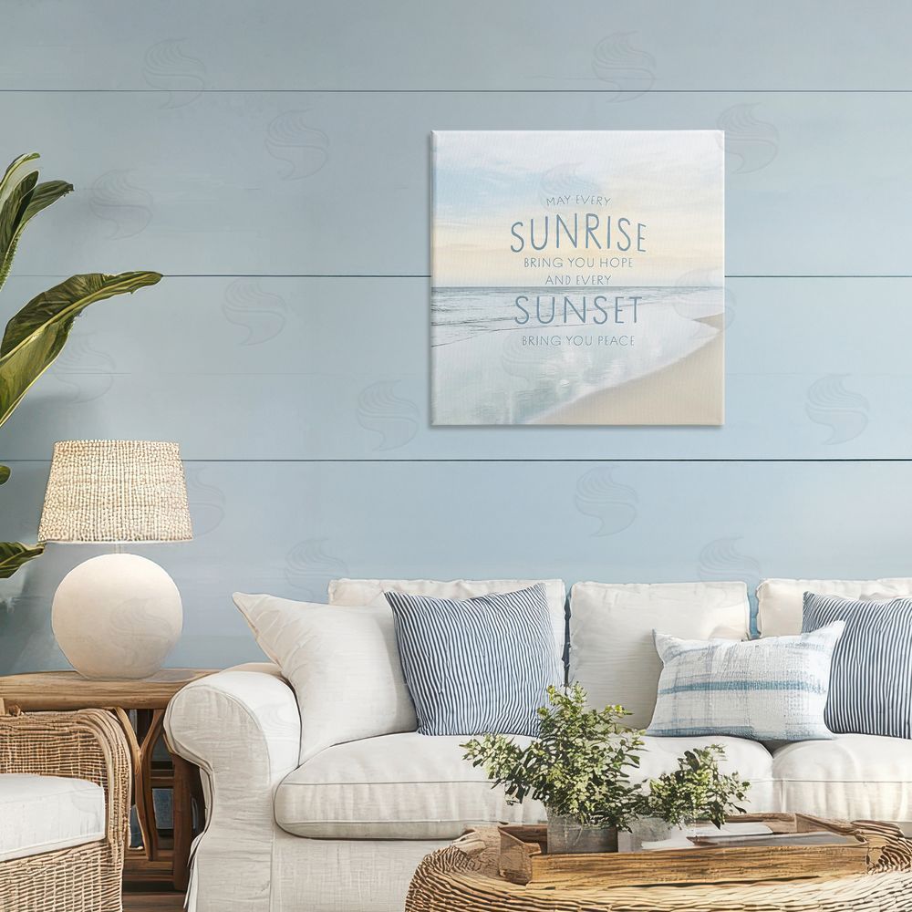 Natalie Carpentieri Sunrise & Sunset Statement Stretched Canvas Wall Art in Room