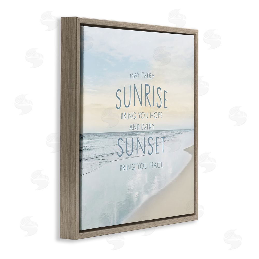 Natalie Carpentieri Sunrise & Sunset Statement Brown Floating Frame Canvas Wall Art Print