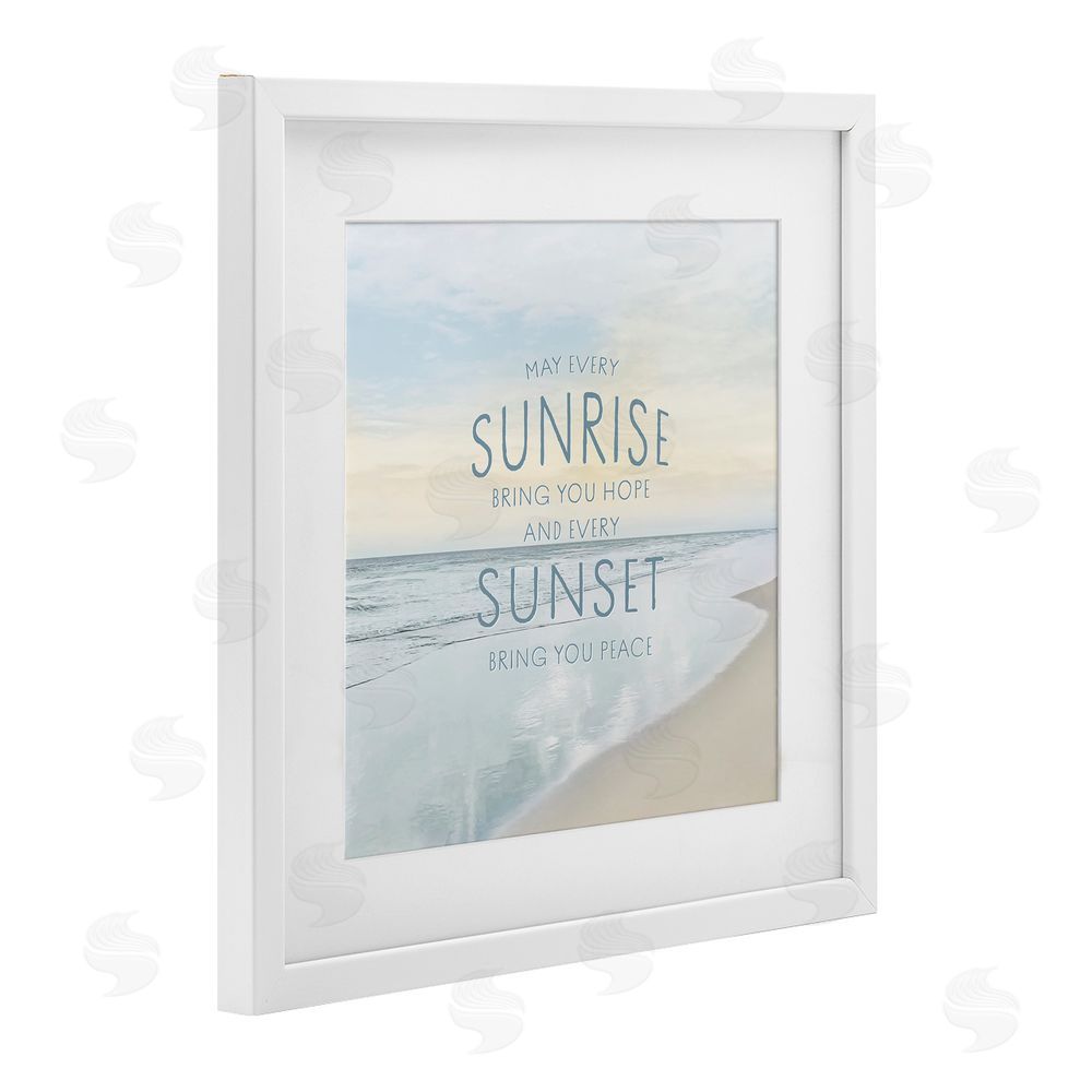 Natalie Carpentieri Sunrise & Sunset Statement White Framed Print Under Glass Wall Art