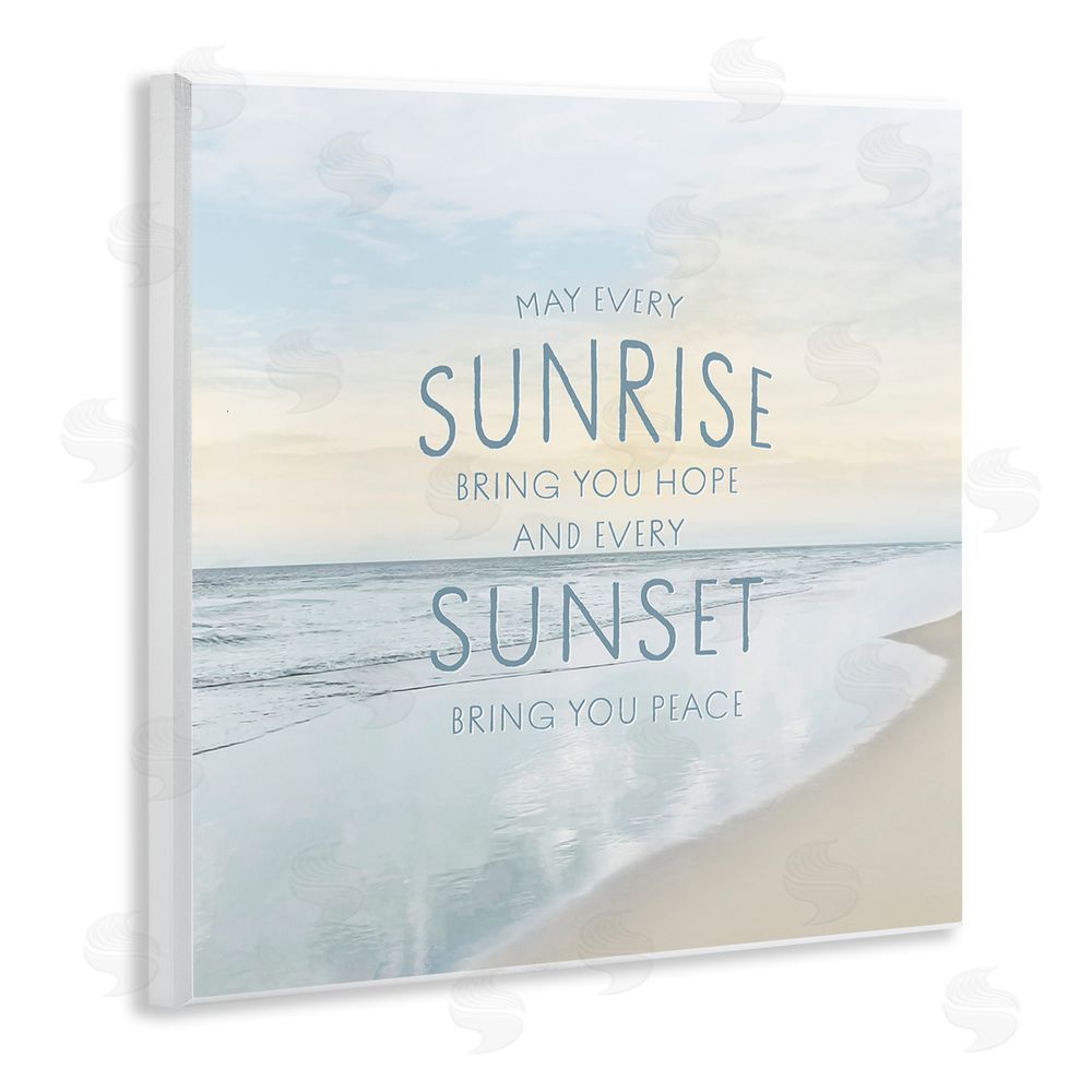 Natalie Carpentieri Sunrise & Sunset Statement Wooden Wall Plaque Art Print