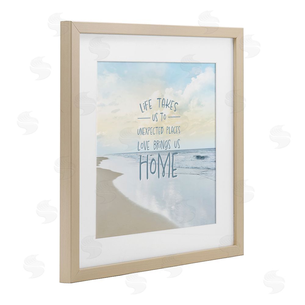 Natalie Carpentieri Love Brings Us Home Inspiration Brown Framed Print Under Glass Wall Art