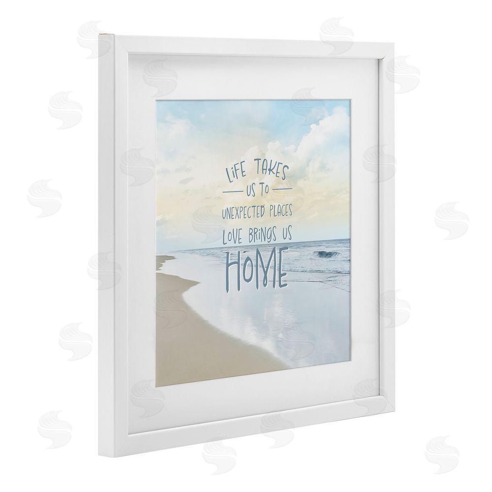 Natalie Carpentieri Love Brings Us Home Inspiration White Framed Print Under Glass Wall Art