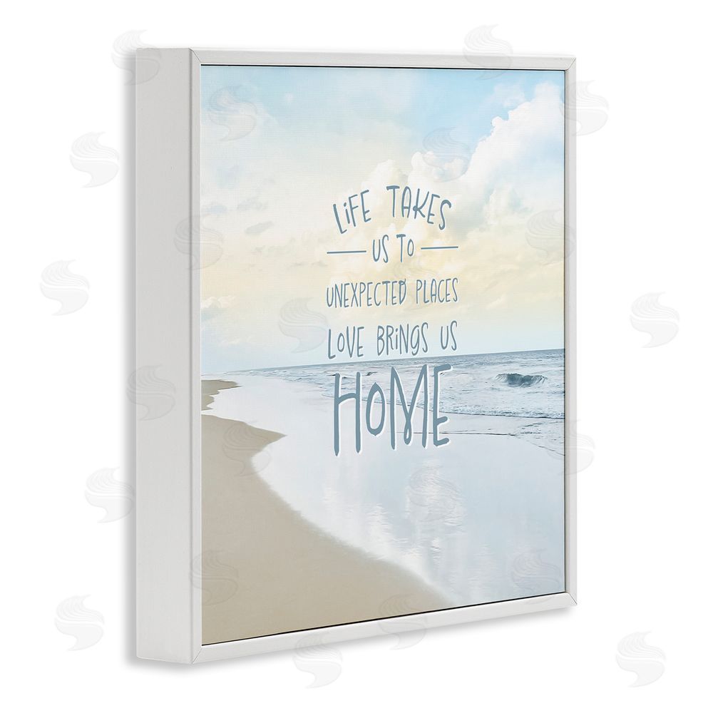 Natalie Carpentieri Love Brings Us Home Inspiration White Framed Giclee Wall Art Print