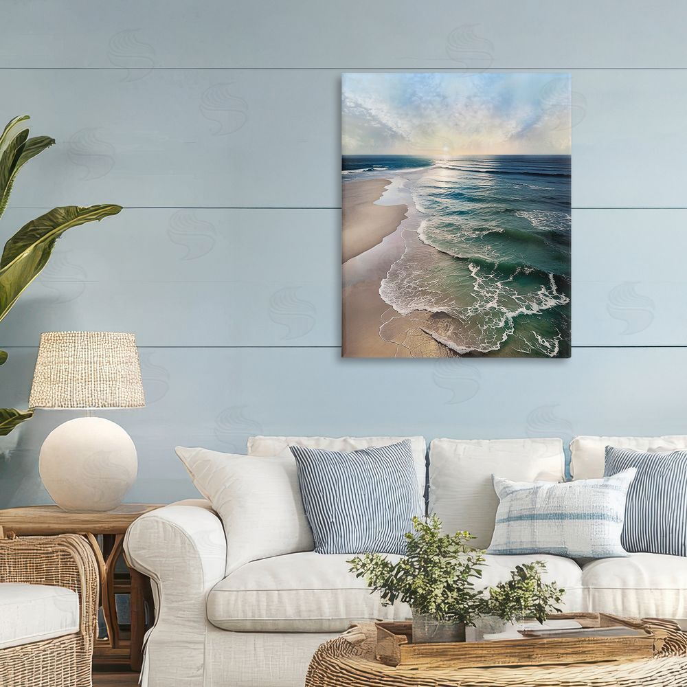Mike Calascibetta Tranquil Shoreline with Soft Light 