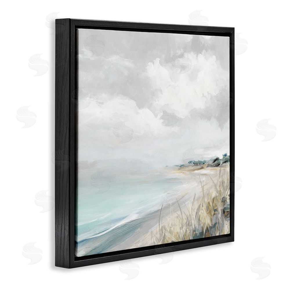 Carol Robinson Coastal Morning By The Dunes Black Floating Frame Canvas Wall Art Print
