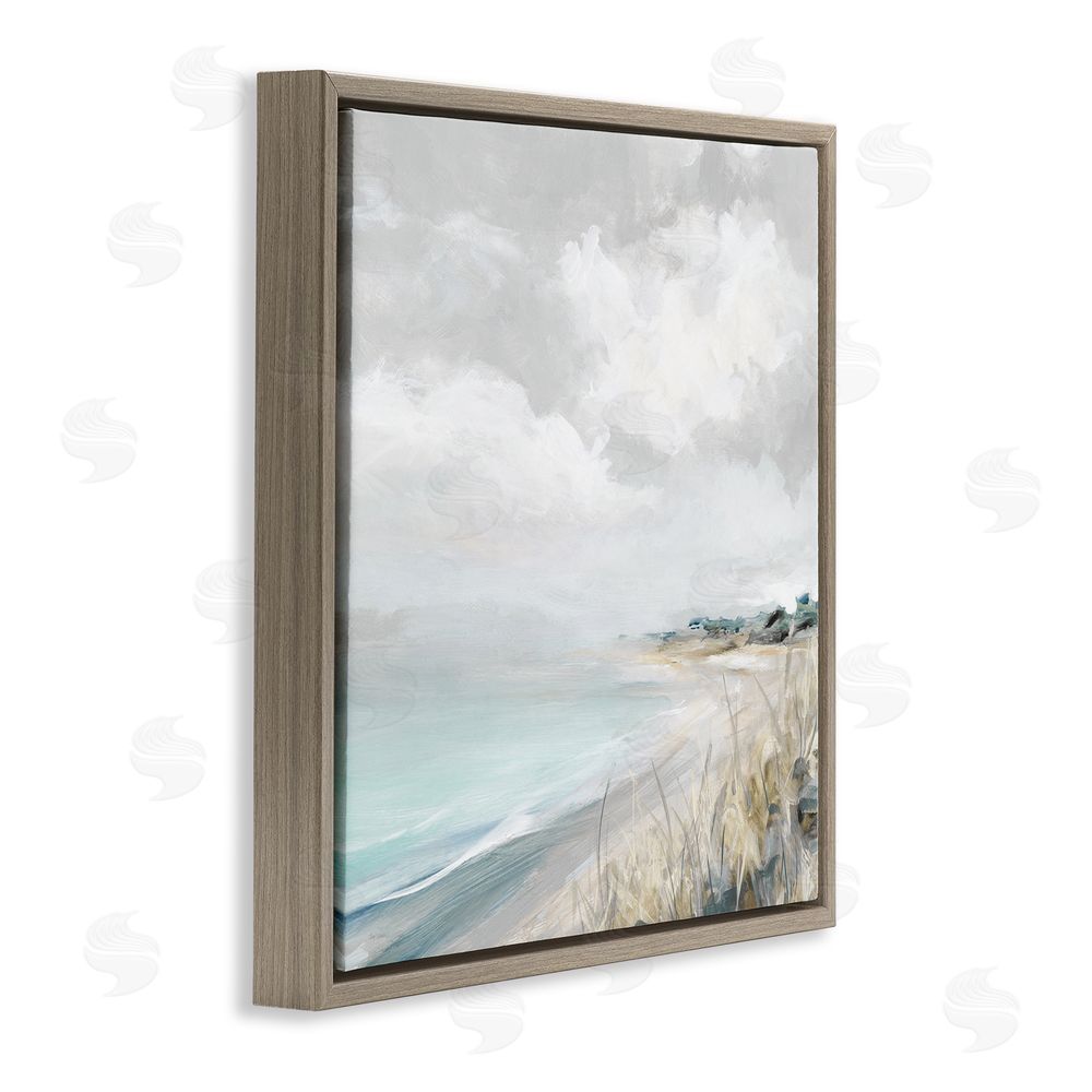 Carol Robinson Coastal Morning By The Dunes Brown Floating Frame Canvas Wall Art Print