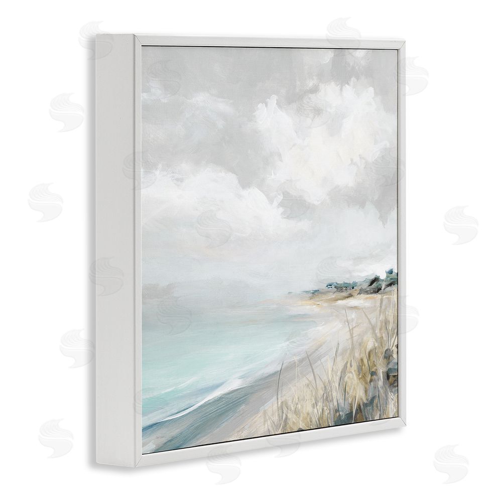 Carol Robinson Coastal Morning By The Dunes White Framed Giclee Wall Art Print