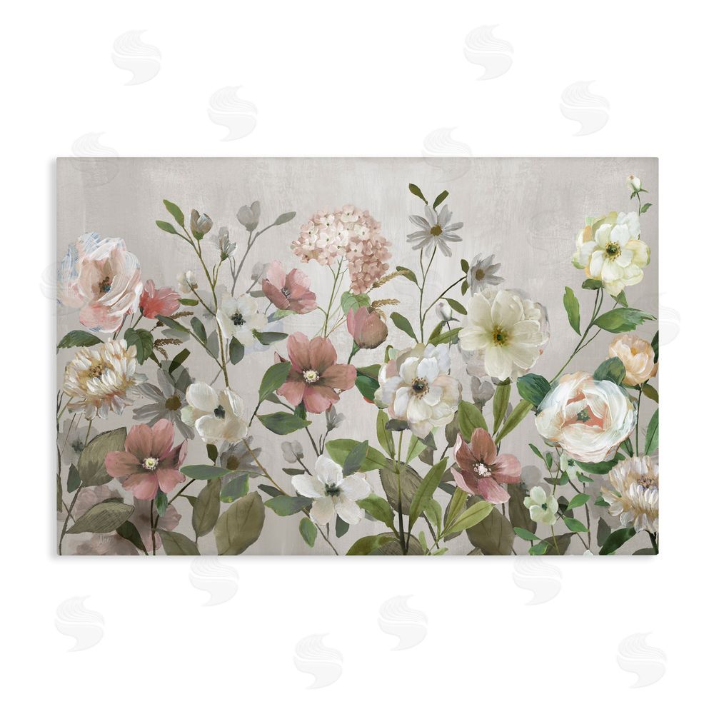 Nan Garden Meadow Arrangement Stretched Canvas Wall Art Print