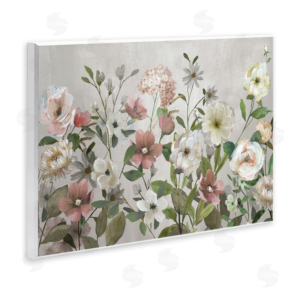 Nan Garden Meadow Arrangement Wooden Wall Plaque Art Print