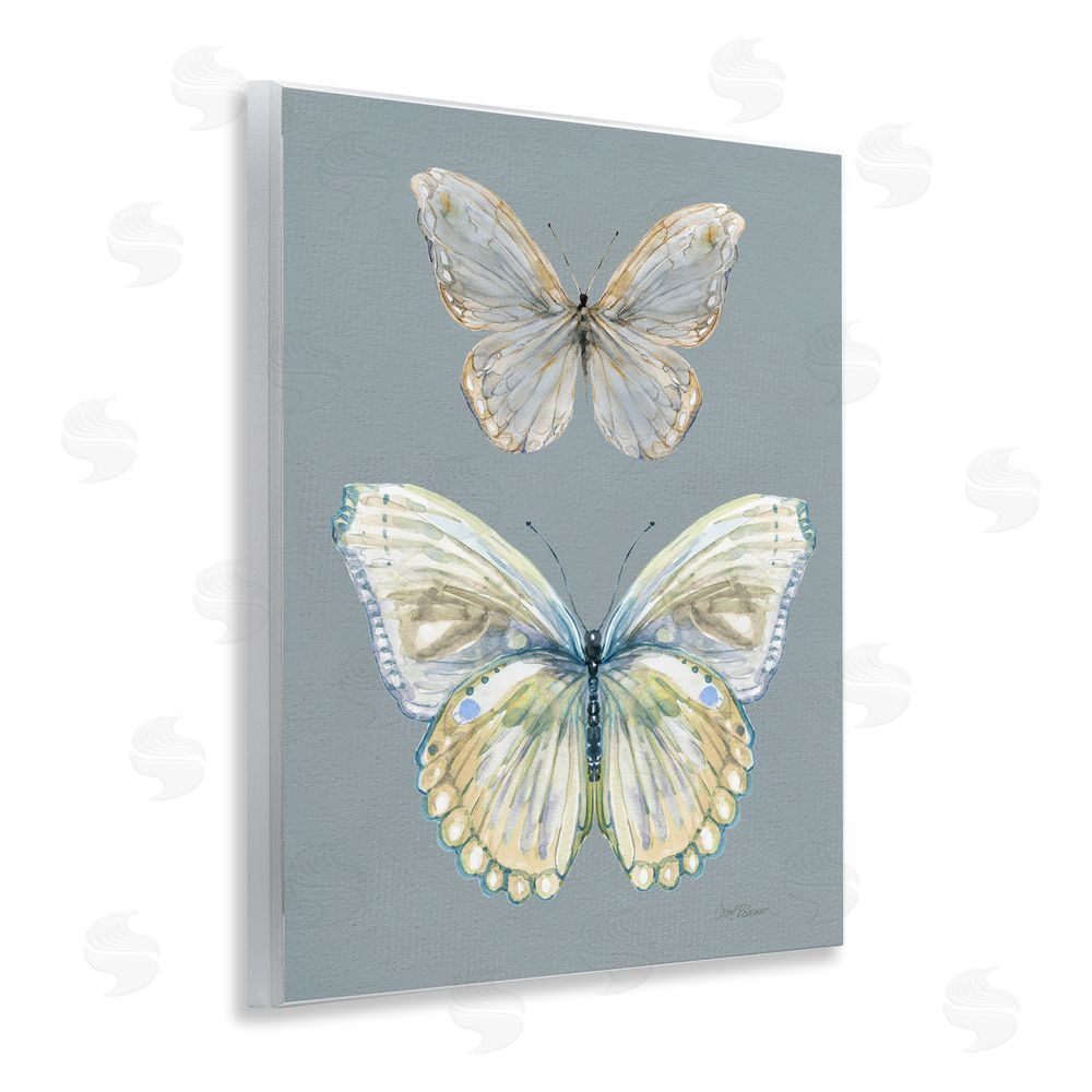 Carol Robinson Butterfly Pair Study Wooden Wall Plaque Art Print